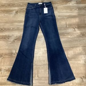 Women’s Cello split leg flare jeans size 9, New